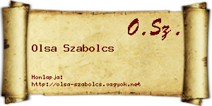 Olsa Szabolcs névjegykártya