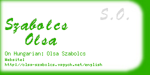 szabolcs olsa business card